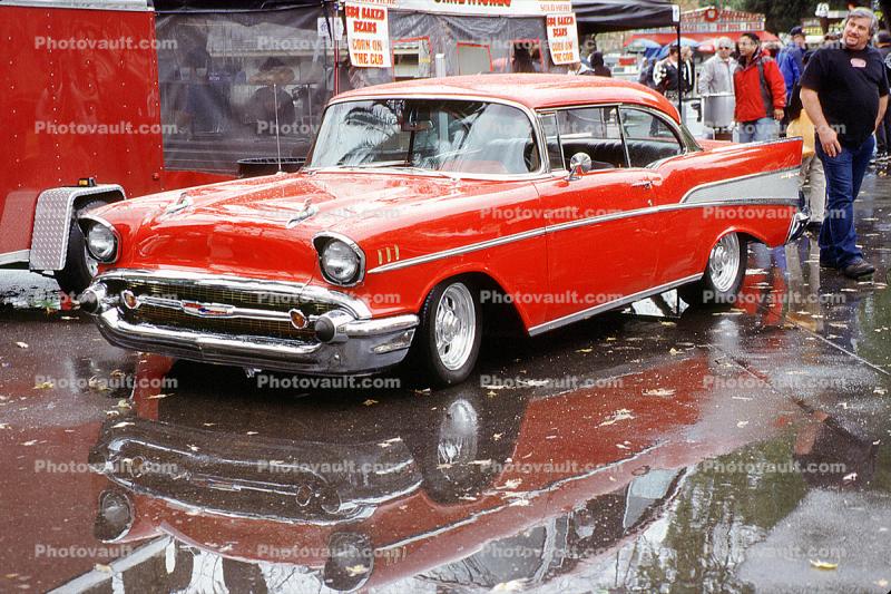 1957 Chevy Bel air, Fins, automobile, Dagmar Bumps