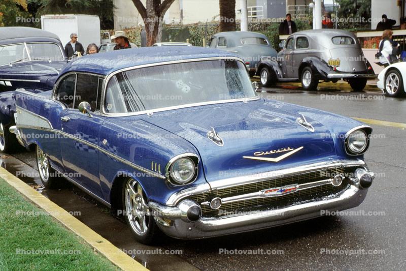 Chevrolet, 1957 Chevy Bel air, Fins, automobile, Dagmar Bumps, 1950s