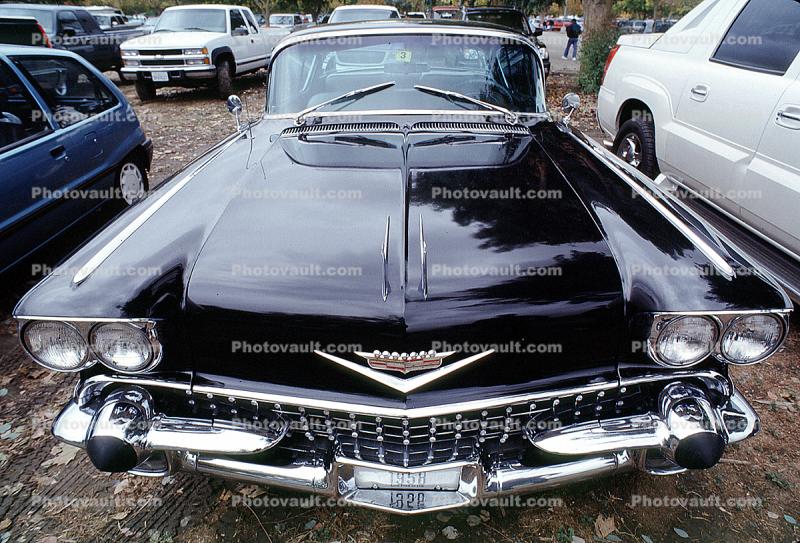 1958 Cadillac, Hood Ornament, Radiator Grill, headlight, head light, lamp, headlamp, automobile