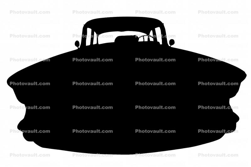 1957 Chevrolet, Belair head-on silhouette, Chevy, logo, automobile, shape