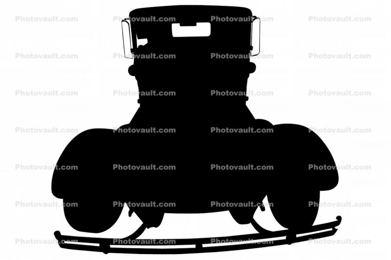 Ford Model T, silhouette, logo, automobile, shape, 1930's