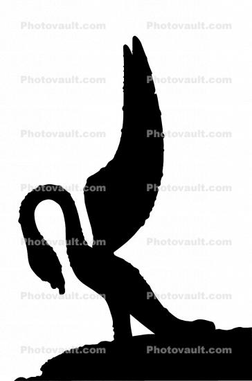 Swan silhouette, Hood Ornament, Packard Six, logo, shape