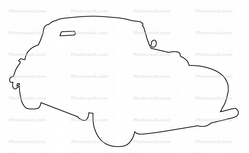 Chrysler outline, automobile, line drawing, shape