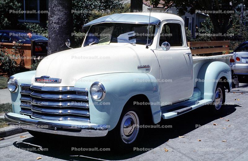 Chevrolet, Chevy, 1953 pickup truck, 3100 half ton, automobile