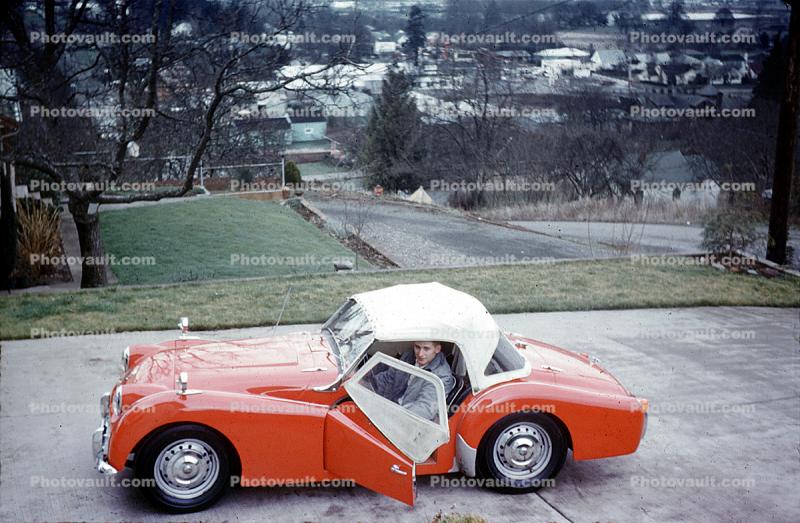 Jaguar Sports Car, Convertible, automobile, 1962, 1960s