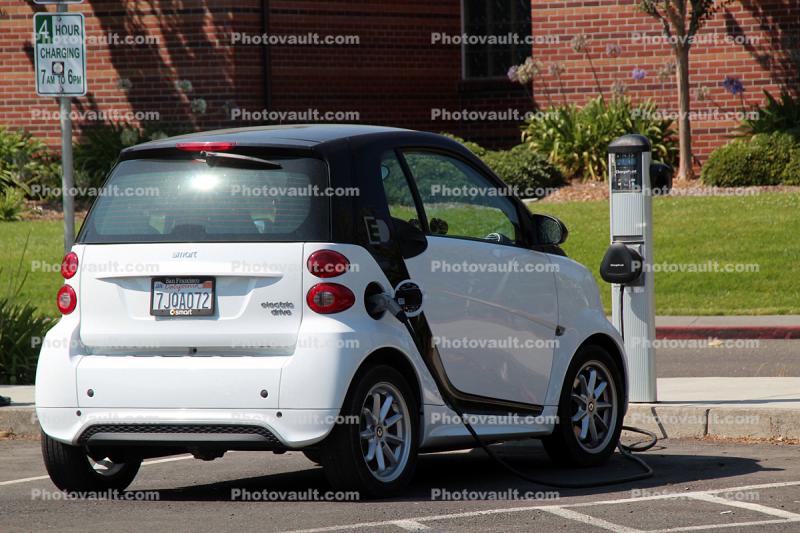 Electric Vehicle Charging Station Parked Car, Smart Car Electric