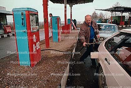 Gas Pump, Gasoline, Car, Automobile, Vehicle, near Sergiev Posad (Zagorsk), Russia