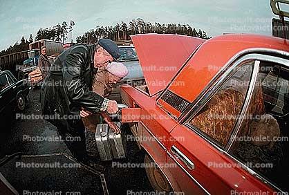 pumping gas, Car, Automobile, Vehicle in Moscow