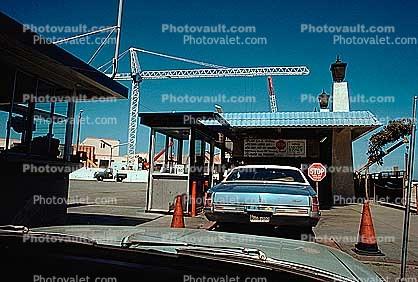 Automatic Carwash, Stop Sign, Cones, Building, Crane, May 3 1978, 1970s