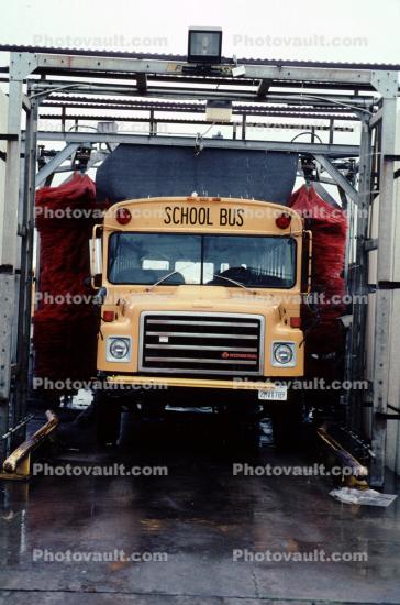 Washing a School Bus