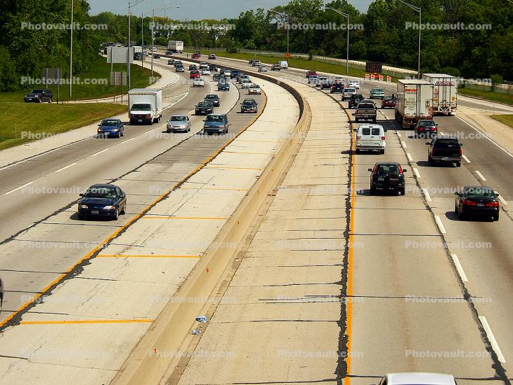 Edens Expressway, Interstate Highway I-94, cars, automobiles, vehicles