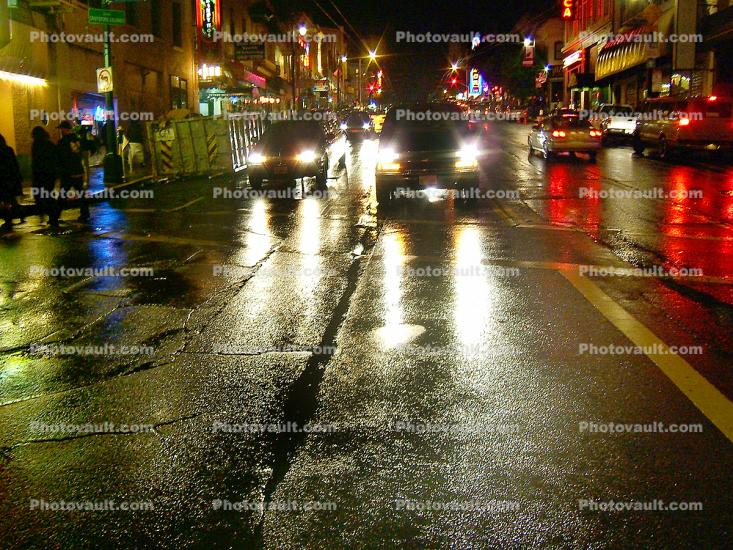Rainy Wet City Street