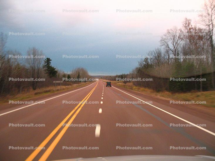 Open Road, Highway, single to double lane transition
