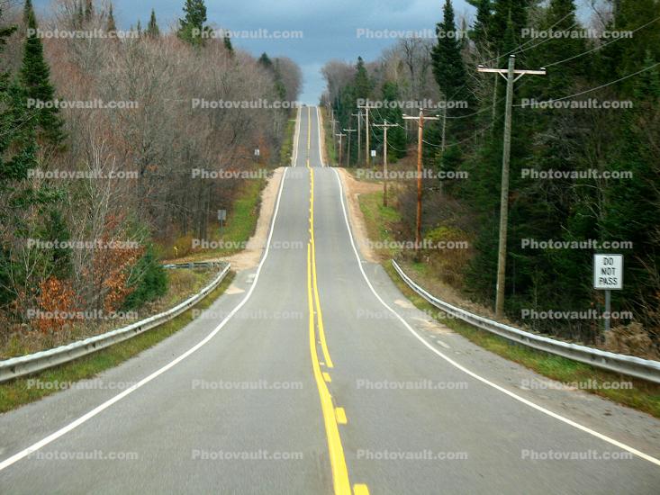 road, Highway, east of Munising, Michigan