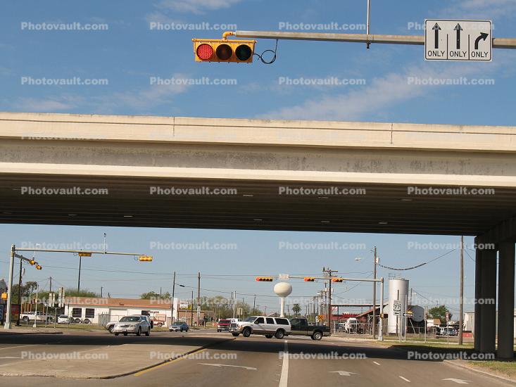 Traffic Signal Light, Light, Overpass, southern Texas