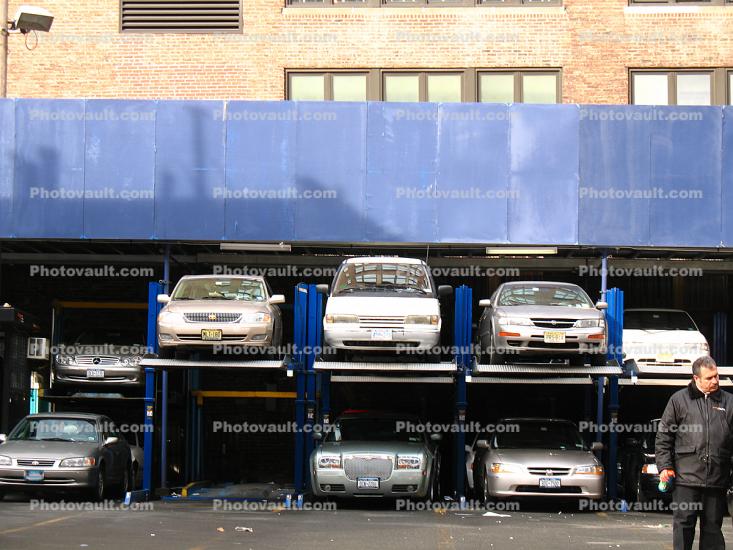 Double Decker Parking, car, sedan, Vehicle
