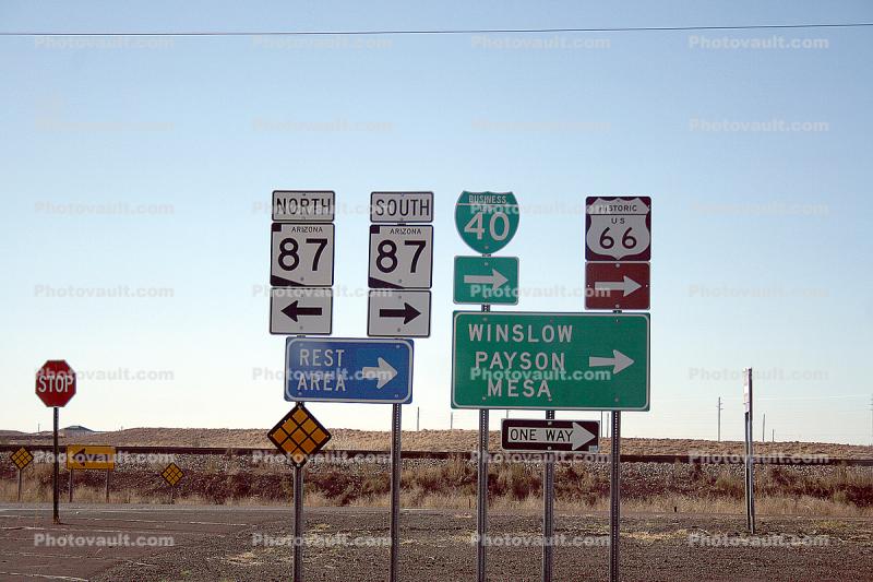 Winslow Payson Mesa, Rest Area, Route-66, Arizona