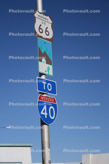 To Interstate Highway I-40, Route-66, Arizona