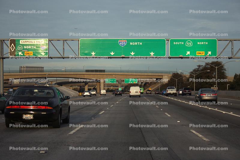 Interstate Highway I-405, Level-B Traffic, cars, traffic, freeway