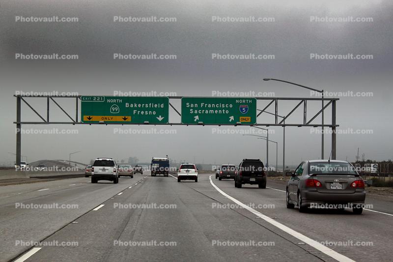 Interstate Highway I-5, Highway-99, Split, Car, 2010's