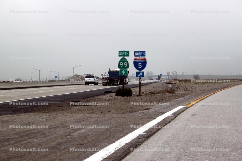 Split of Highway I-5, Highway-99, Interstate Highway I-5, Split