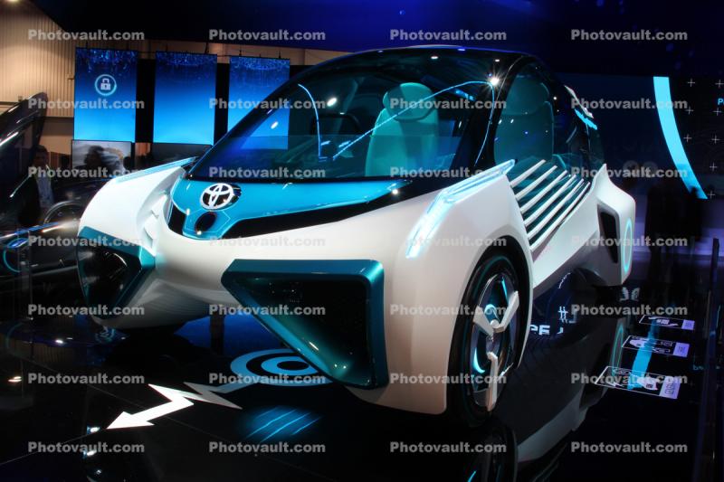 Mirai Toyota FCV (Fuel Cell Vehicle) concept car, CES Convention 2016, Consumer Electronics Show, tradeshow