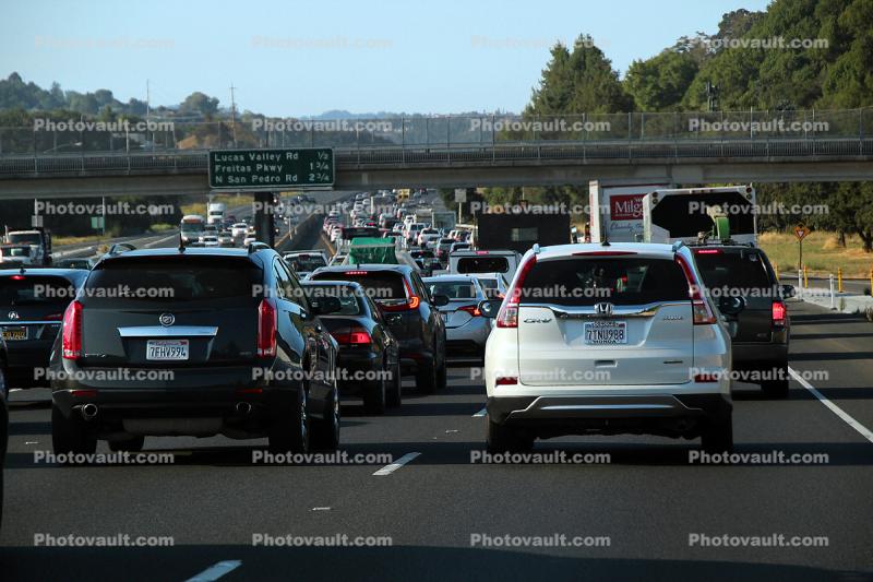 San Rafael, US 101, Traffic Jam, cars
