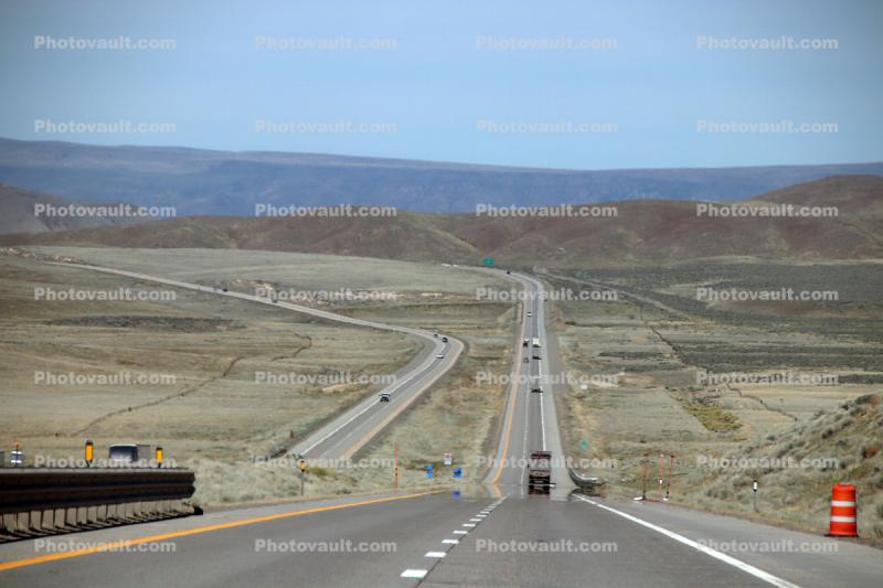 Interstate Highway I-80, westbound, east of Winnemucca, Elko County