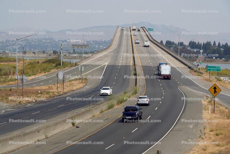 California Highway-37, Napa River Bridge, road, roadway, cars, Vehicles