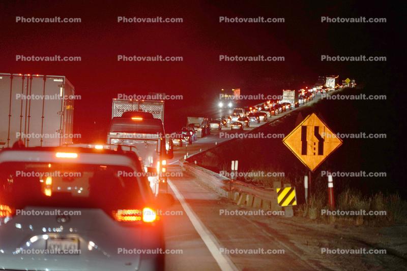 Merging Traffic, Interstate Highway I-80, Sierra-Nevada Mountains, California
