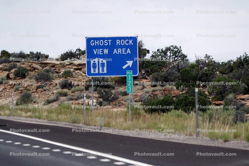 Ghost Rock View Area, Interstate Highway I-70, roadway, road, Emery County