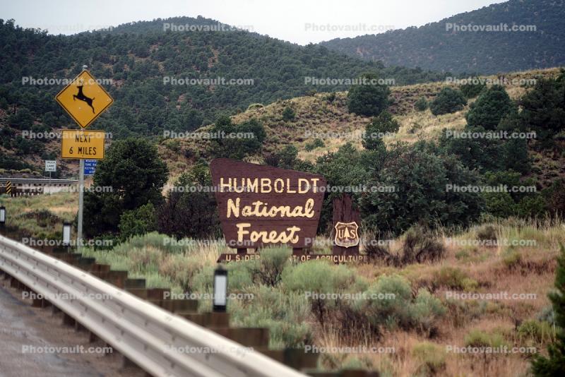 Hmboldt Nationa Forest sign, US Route 50