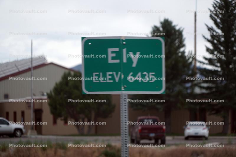 Ely Elevation Sign, 6435, US Route 50