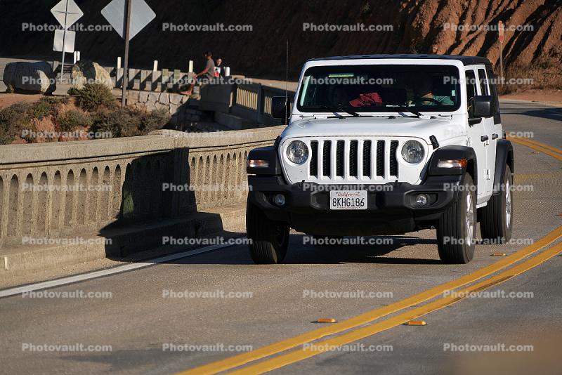 Jeep, Bixby Bridge, Big Sur, PCH