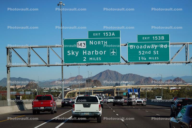 cars, traffic, Interstate Highway I-17 northbound
