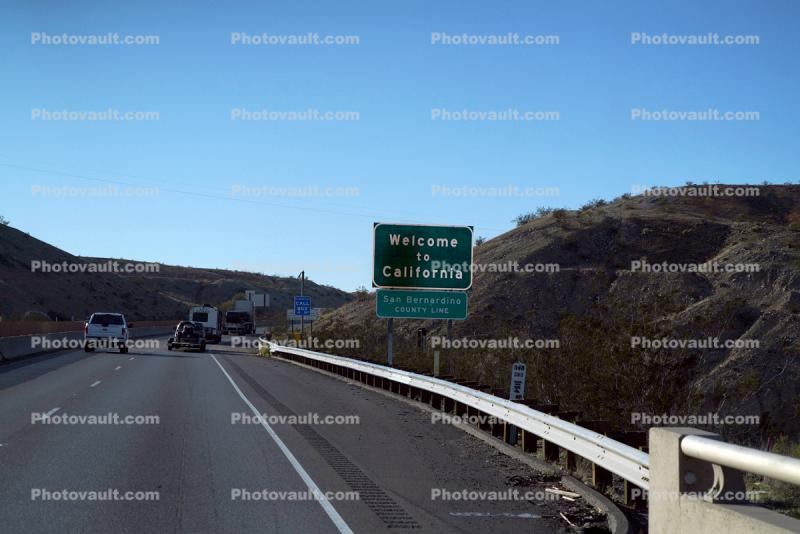 Interstate Highway I-40, Welcome to California