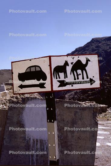 Cars to the Left, Camels and Horses to the Right, Kyber Pass Afghanistan, 1950s
