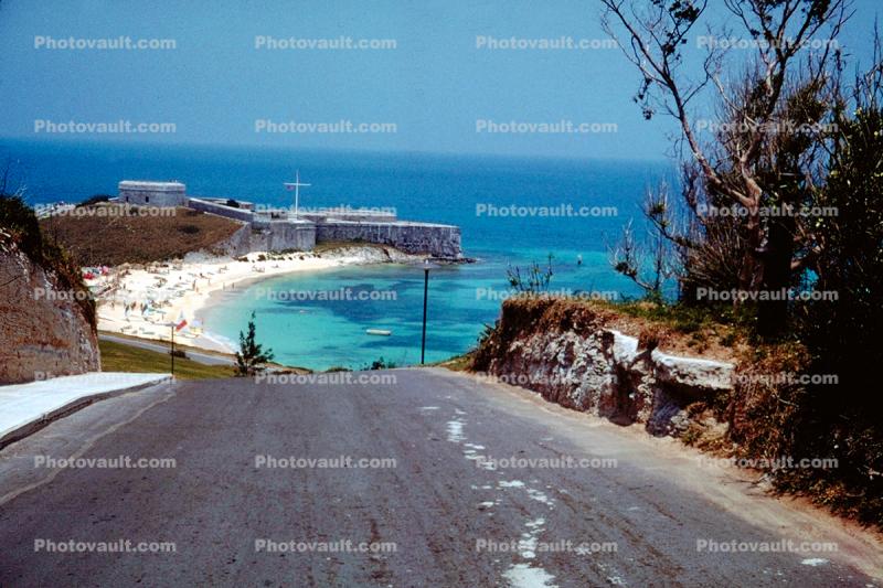 Bay, Beach, Road, Ocean, Saint Katherins Fort, Bermuda