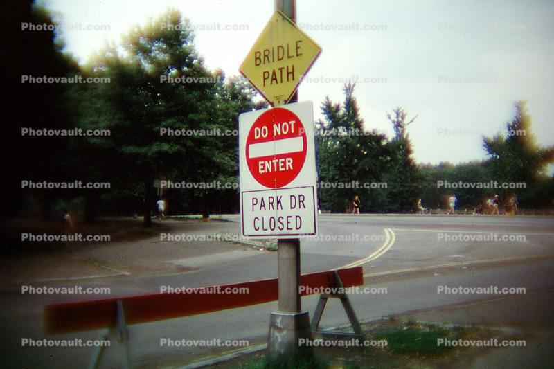 Bridle Path, do not enter, Central Park, New York City