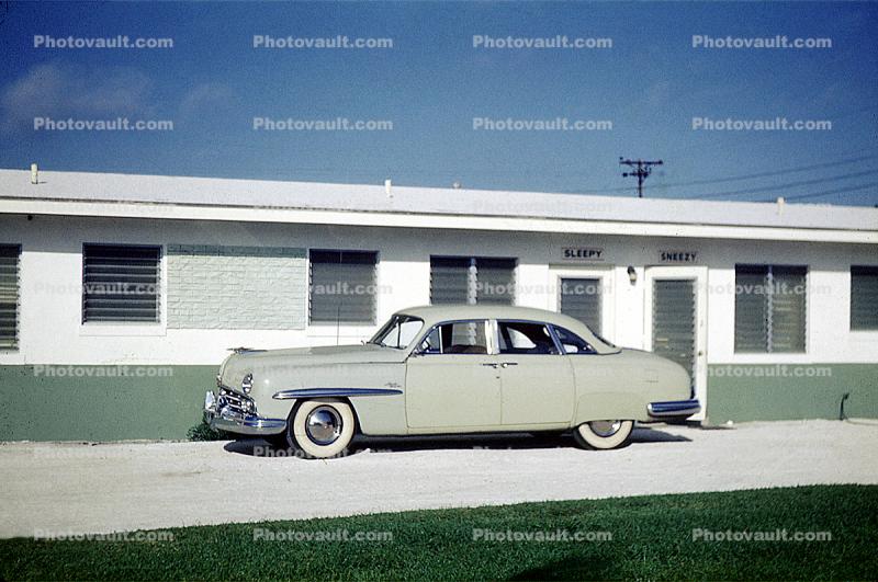 Ford Lincoln, Whitewall Tires, Lincoln Car, Sedan, Vehicle, motel, 1950s