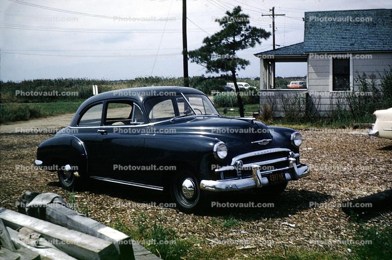 Chevy, Chevrolet, Car, Automobile, Sedan, Vehicle, 1950s