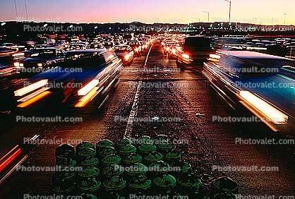 toll plaza, Level-F traffic, dawn, morning, Car, Automobile, Vehicle