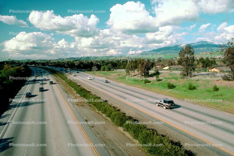 Highway I-680, Danville, Level-A traffic, Mount Diablo, Car, Automobile, Vehicle