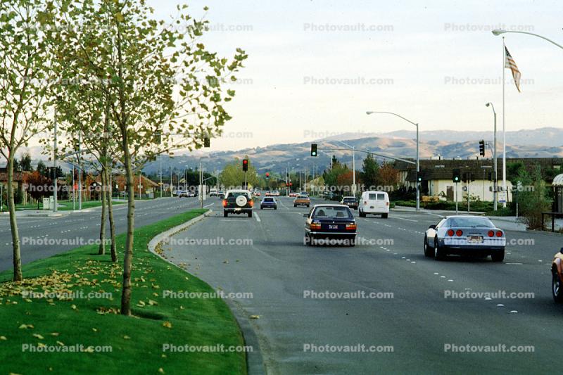 Cars, Street, Pleasanton