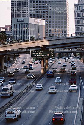 Downtown, freeway, Car, Automobile, Vehicle