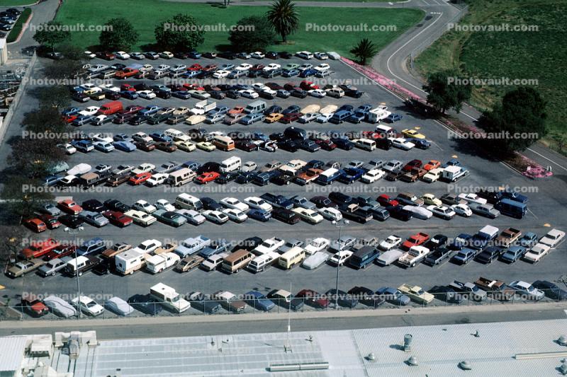 car, automobile, Vehicle, Sedan, parked cars, stalls, Full Parking Lot