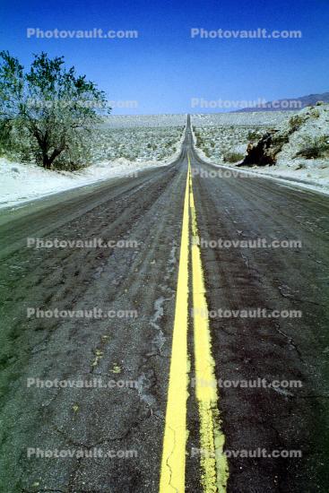 Highway, Roadway, Road, Stripe, Vanishing Point, Desert