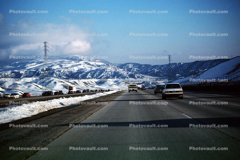 Highway, Roadway, Road, Snow, Snowy, Mountains