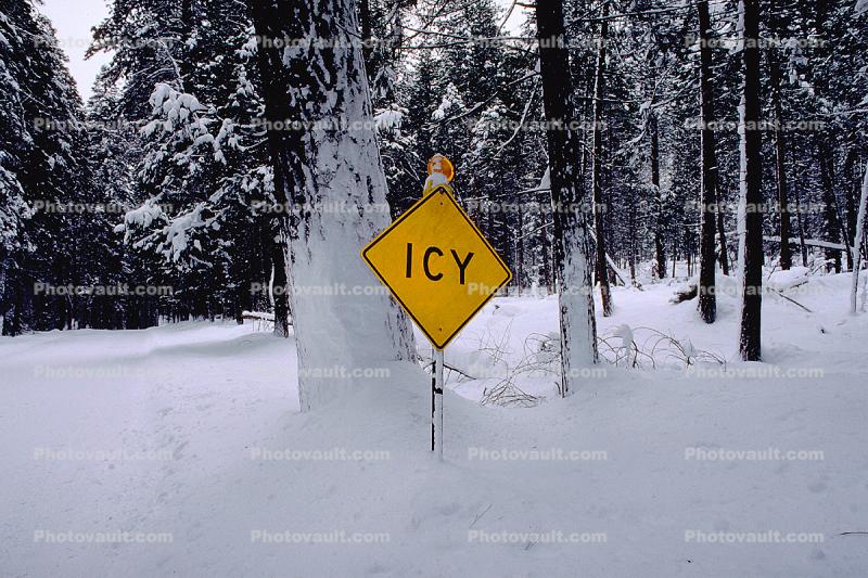Icy Road Marker, Warning