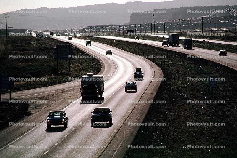 Interstate Highway I-40, Car, Vehicle, Automobile, Gallup
